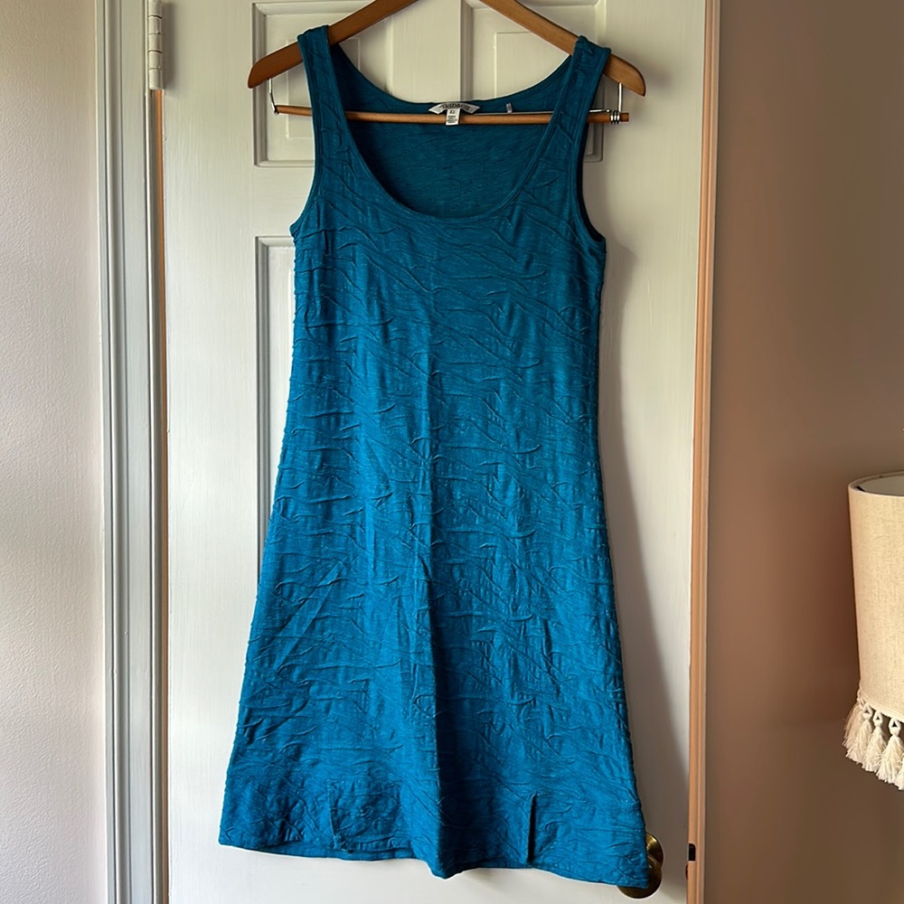 Toad & Co teal blue dress